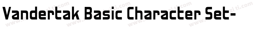Vandertak Basic Character Set字体转换